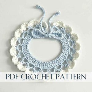 Vintage Scalloped Crochet Collar Pattern - PDF Step-by-Step Tutorial