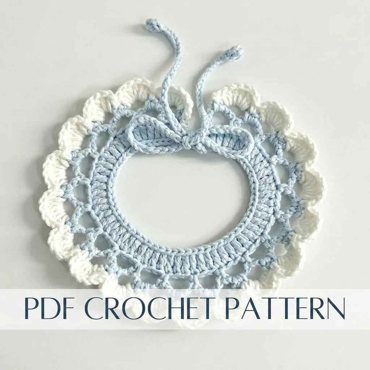 Vintage Scalloped Crochet Collar Pattern - PDF Step-by-Step Tutorial