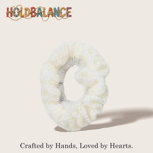 Fluffy Hand-Crocheted Yarn Scrunchie