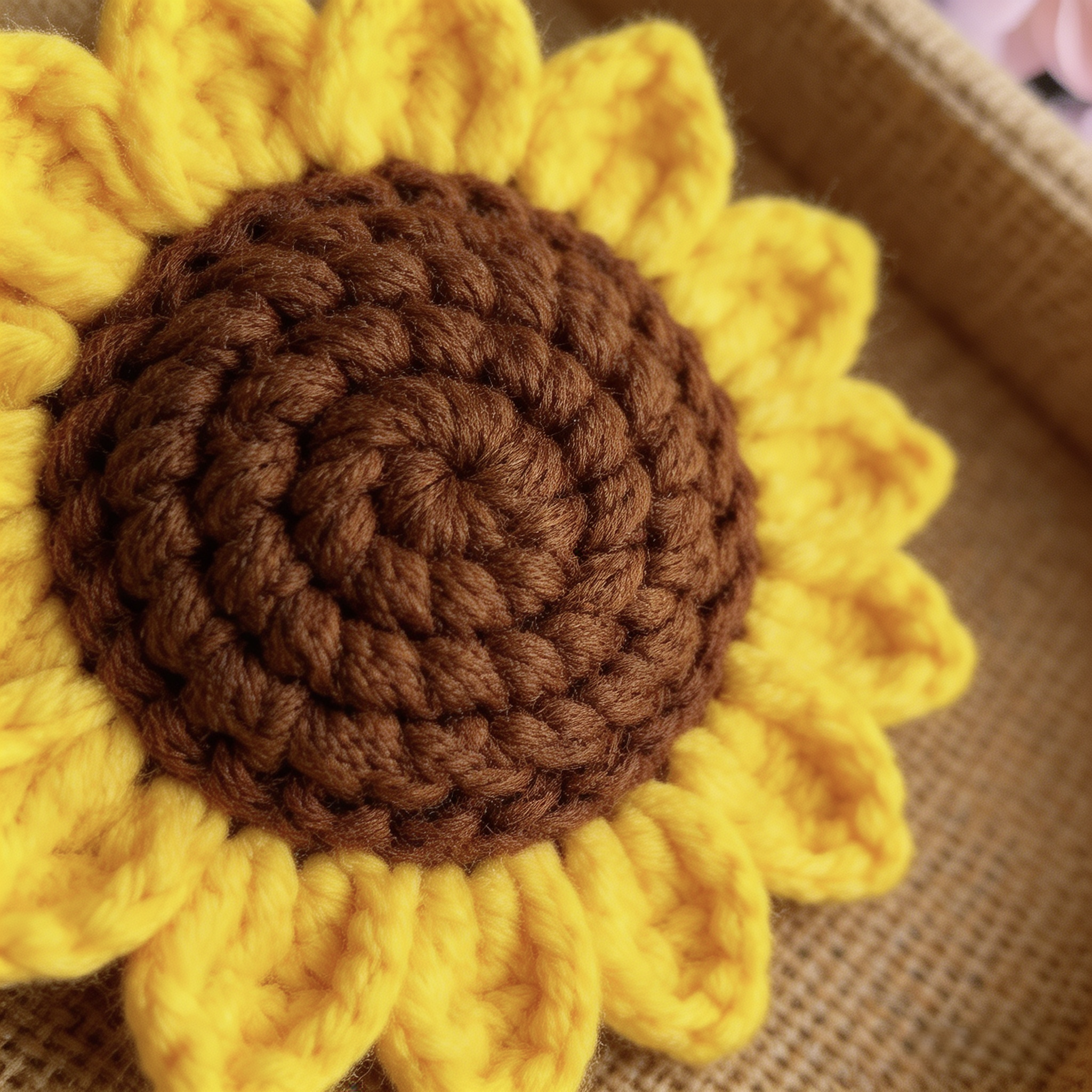 handmade-crochet-sunflower-keychain-pattern