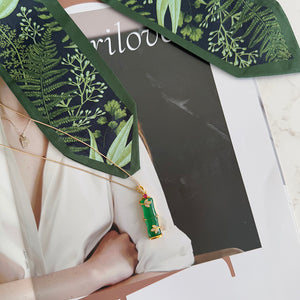 Elegant Bamboo Crystal Pendant