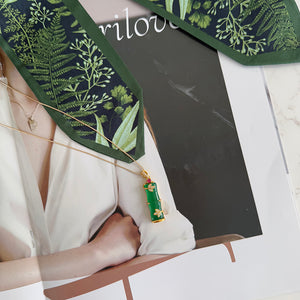 Elegant Bamboo Crystal Pendant