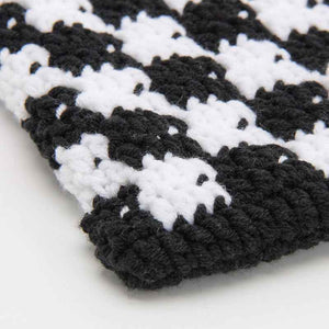 Handcrafted Shoulder Bag - Black & White Checkerboard - Holdbalance