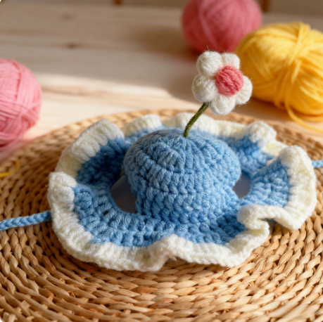 handmade-crochet-cat-hat-cute-flower-pet-bonnet-for-photos-daily-wear