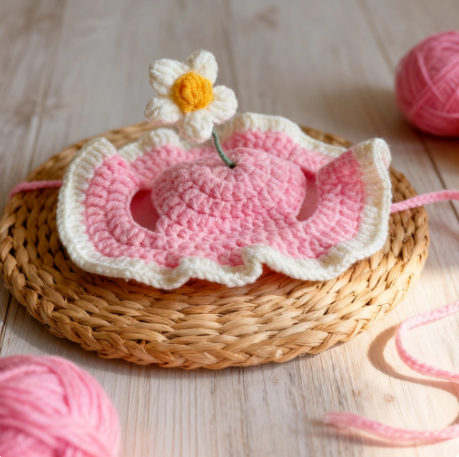 handmade-crochet-cat-hat-cute-flower-pet-bonnet-for-photos-daily-wear