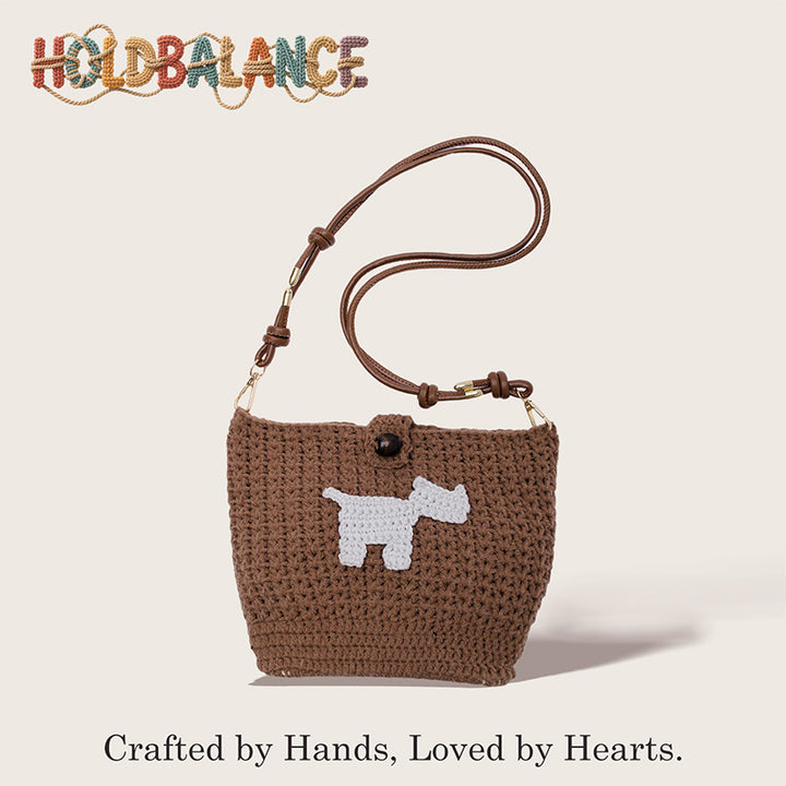 Handwoven Fashion Tote Bag - Dog Pattern | Custom