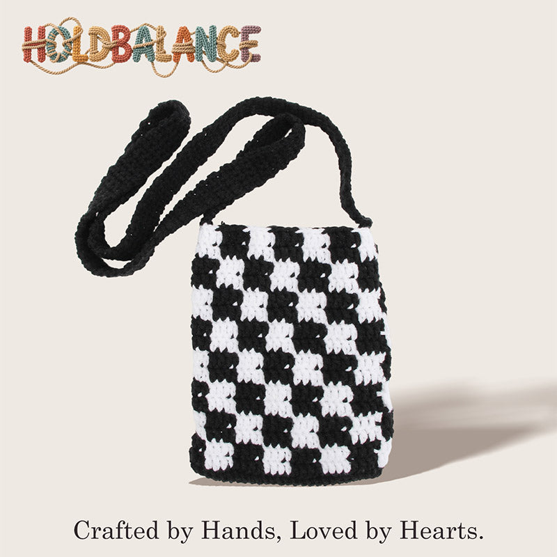 black-and-white-houndstooth-crochet-tote-bag-custom