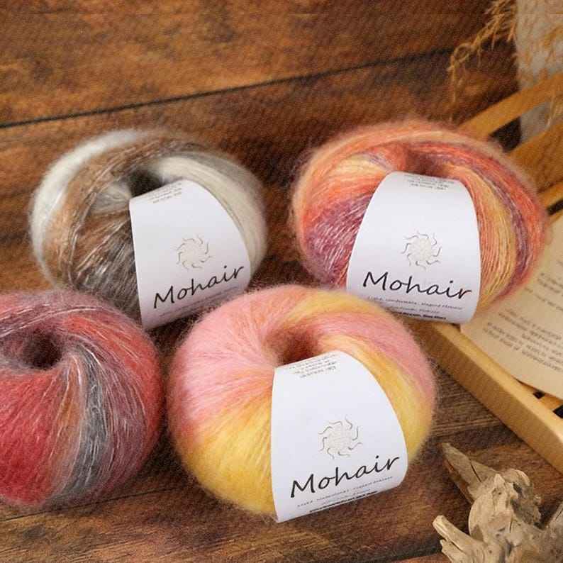 rainbow-mohair-kid-silk-lace-yarn-hand-dyed-solid-color-wool-yarn-knitting-yarn