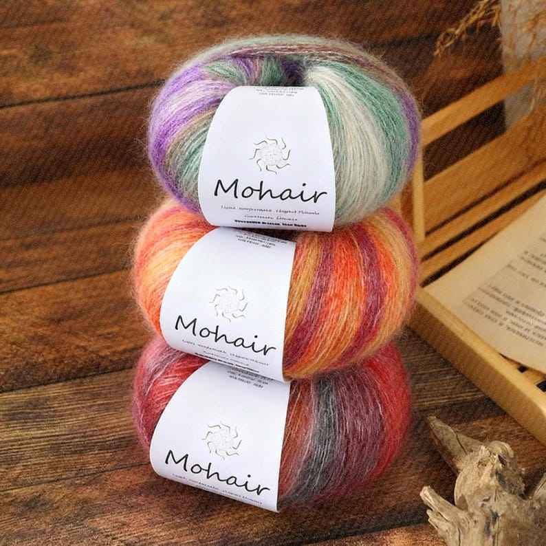 rainbow-mohair-kid-silk-lace-yarn-hand-dyed-solid-color-wool-yarn-knitting-yarn
