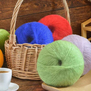Rainbow Mohair Kid Silk Lace Yarn-Hand Dyed, Solid Color Wool Yarn, Knitting Yarn