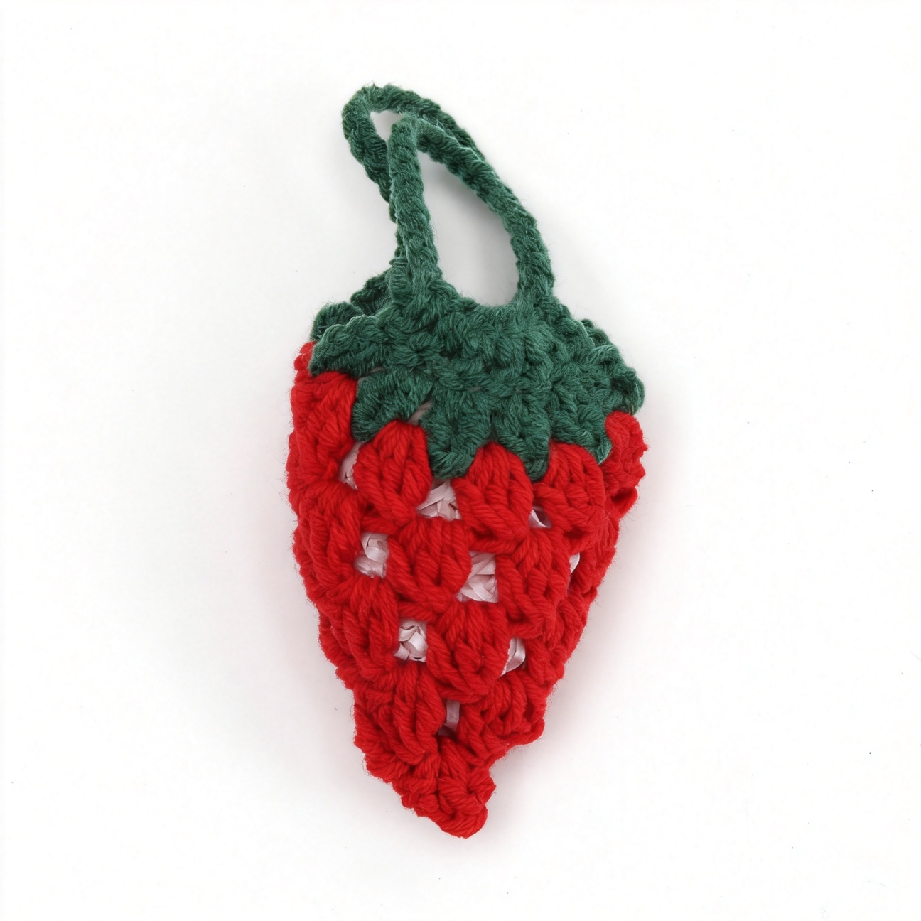 handcrafted-strawberry-crochet-pouch-soft-knit-earphone-case-mini-bag-charm